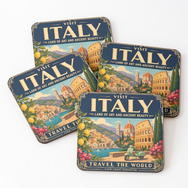 Item preview, Italy Vintage Travel Poster Art designed and sold by amithc.