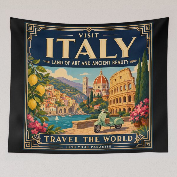 Item preview, Italy Vintage Travel Poster Art designed and sold by amithc.