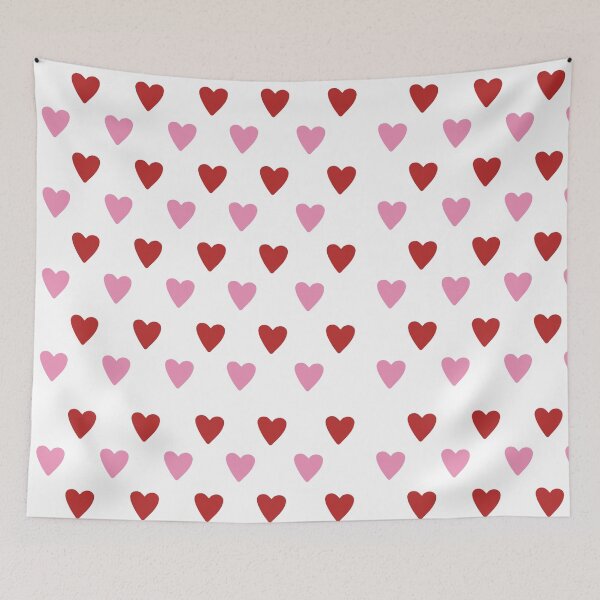 Item preview, Pink and red heart pattern designed and sold by Suunart.