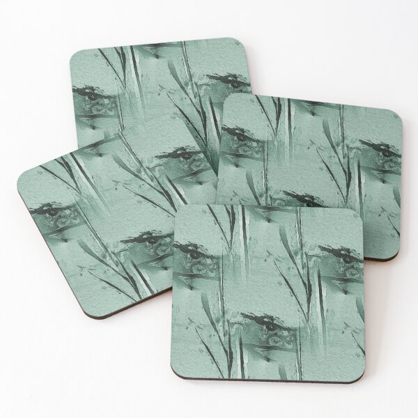 Item preview, Eyes Amongst The Foliage Abstract in Teal designed and sold by Artistestella.