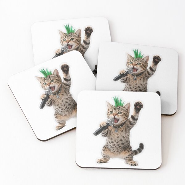 Item preview, Punk Rock Tabby Cat Singer designed and sold by Winking-Kitten.