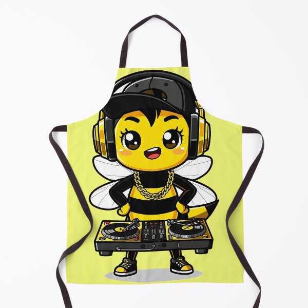 Item preview, Buzzin’ Beats – Cute Kawaii Hip Hop Bee DJ | Funny Cartoon Bee with Headphones, Gold Chain & Turntable | Street Style Sticker & T‑Shirt Design designed and sold by NeonKawaiiCo.