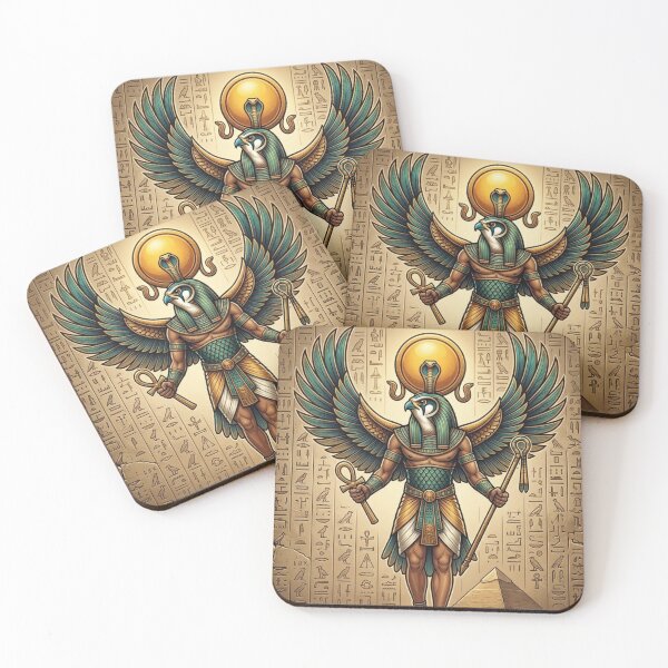 Item preview, Horus Ancient Egyptian God Ra Sun Disc Wings Mythology Art designed and sold by Queen Cleopatra.