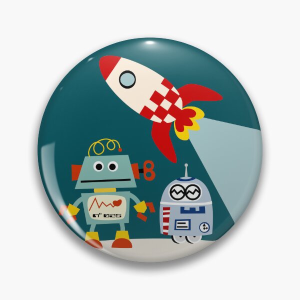 Item preview, Robots and Space Rocket designed and sold by Sonia Pascual Izquierdo.