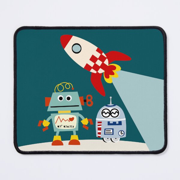 Item preview, Robots and Space Rocket designed and sold by Sonia Pascual Izquierdo.