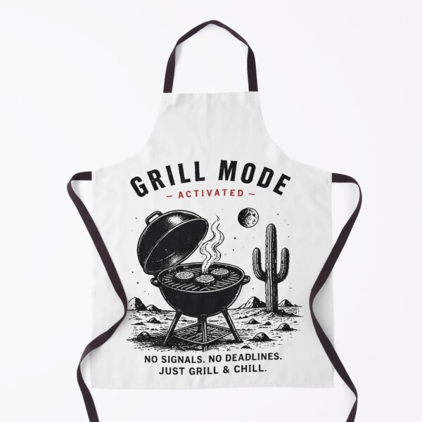 Item preview, Grill Mode Activated T-Shirt – Minimal Retro BBQ Graphic Tee designed and sold by SoftErrorStudio.