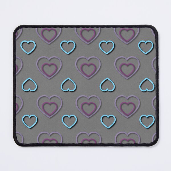 Item preview, Gray Teal Heart Pattern Design designed and sold by IntelliMindDesigns.