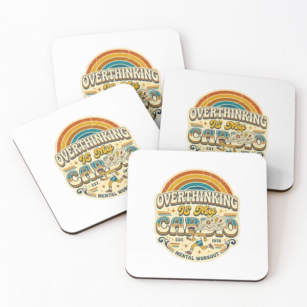 Item preview, Overthinking Is My Cardio Retro Vintage , Funny Anxiety Humor 70s Styles  designed and sold by Obinne.