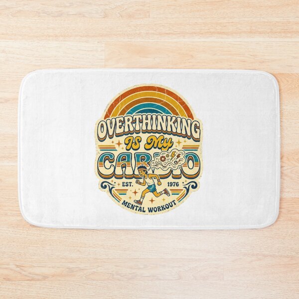 Item preview, Overthinking Is My Cardio Retro Vintage , Funny Anxiety Humor 70s Styles  designed and sold by Obinne.