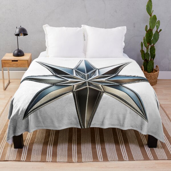Item preview, Glossy chrome eight-point star on black background design designed and sold by ChernivtsiSkoda.