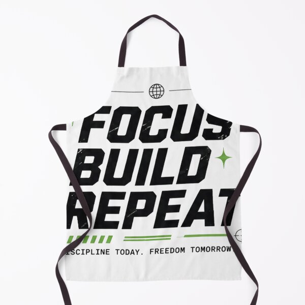 Item preview, Focus Build Repeat Motivational T-Shirt – Discipline Graphic Tee designed and sold by SoftErrorStudio.