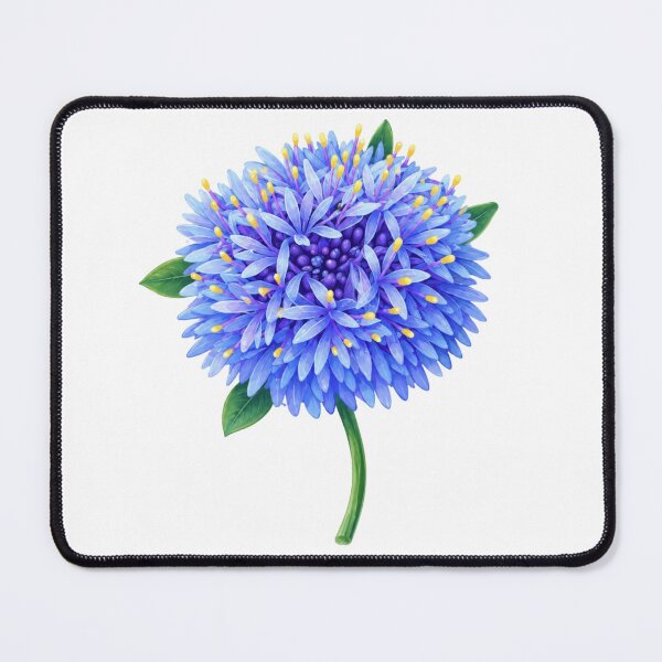 Item preview, Blue Pincushion Flower Illustration designed and sold by SarahsArtAndCrafts.