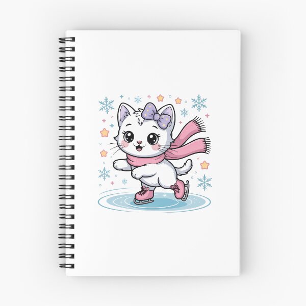 Item preview, Cute Ice-Skating Cat with Scarf designed and sold by jkrphoto.