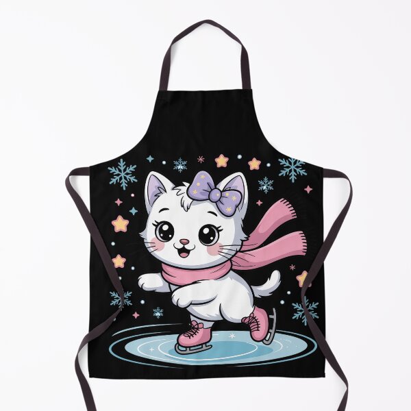 Item preview, Cute Ice-Skating Cat with Scarf designed and sold by jkrphoto.
