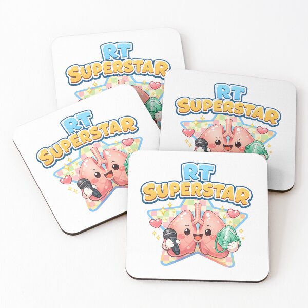 Item preview, RT SUPERSTAR Cute Lungs Mascot Clock Design | Respiratory Therapist Gift | Kawaii RT Nurse Wall Clock Art | ICU Pulmonary Care POD designed and sold by ClinicalHubs.
