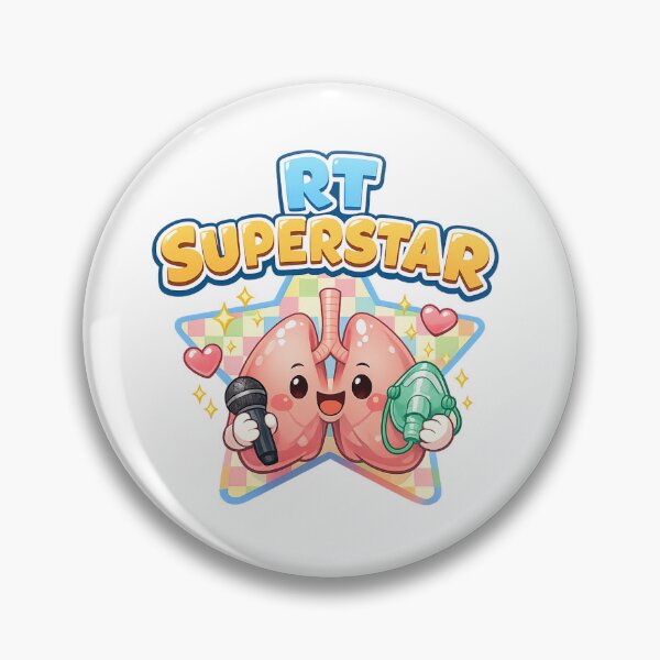 Item preview, RT SUPERSTAR Cute Lungs Mascot Clock Design | Respiratory Therapist Gift | Kawaii RT Nurse Wall Clock Art | ICU Pulmonary Care POD designed and sold by ClinicalHubs.