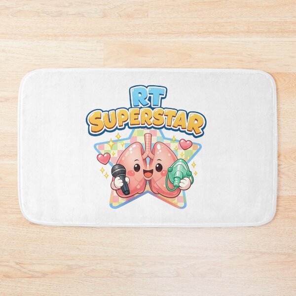 Item preview, RT SUPERSTAR Cute Lungs Mascot Clock Design | Respiratory Therapist Gift | Kawaii RT Nurse Wall Clock Art | ICU Pulmonary Care POD designed and sold by ClinicalHubs.