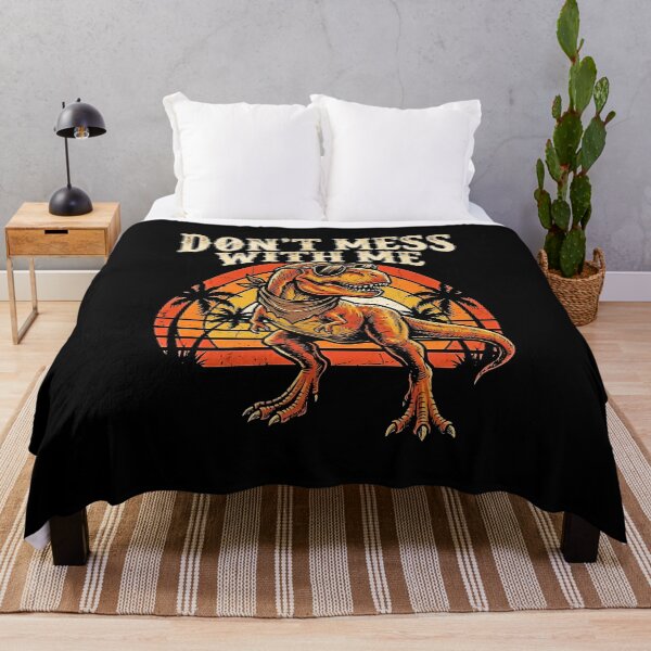 Item preview, Don't Mess With Me Cool T-Rex Sunglasses Retro Sunset Palm Tree Dino  designed and sold by graphixpolash.