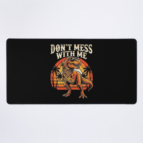 Item preview, Don't Mess With Me Cool T-Rex Sunglasses Retro Sunset Palm Tree Dino designed and sold by graphixpolash.