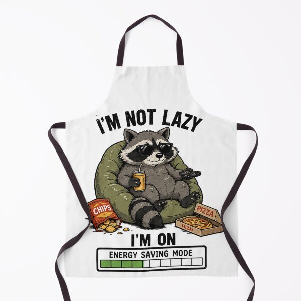 Item preview, Energy Saving Mode Raccoon T-Shirt – Cozy Funny Aesthetic Tee designed and sold by SoftErrorStudio.