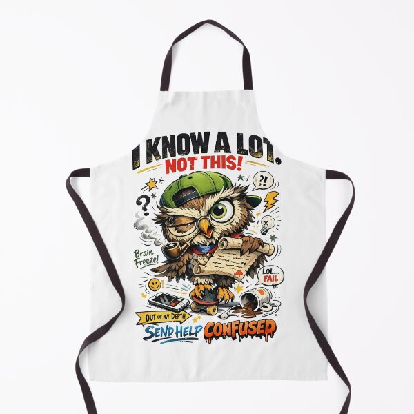 Item preview, Brain Freeze Owl - Funny Confused Intellectual Geek Art designed and sold by GomuStyles.