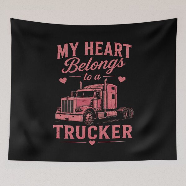 Item preview, My Heart Belongs to A Trucker designed and sold by zoes-ink.