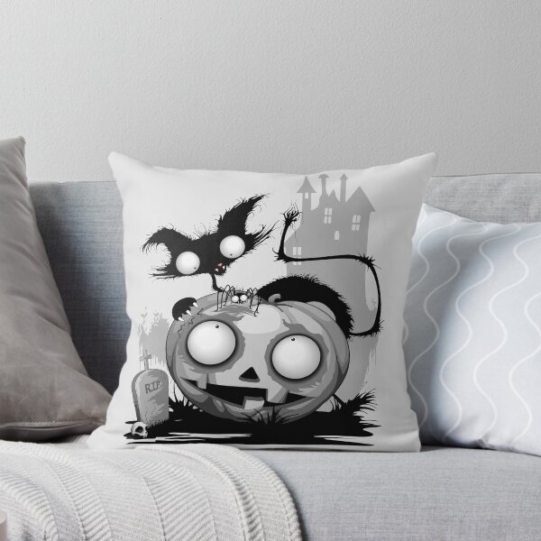 Item preview, Cat, Pumpkin and Spider Halloween Funny and Spooky Characters designed and sold by BluedarkArt.