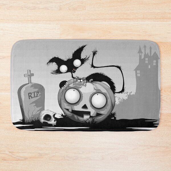 Item preview, Cat, Pumpkin and Spider Halloween Funny and Spooky Characters designed and sold by BluedarkArt.