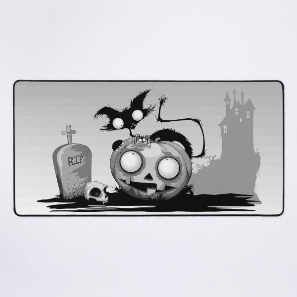 Item preview, Cat, Pumpkin and Spider Halloween Funny and Spooky Characters designed and sold by BluedarkArt.
