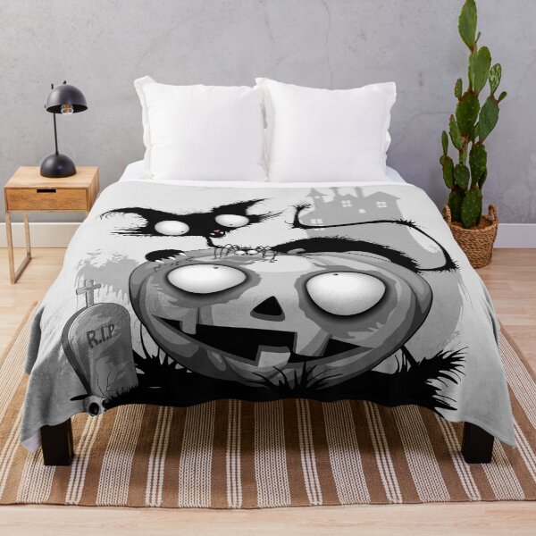Item preview, Cat, Pumpkin and Spider Halloween Funny and Spooky Characters designed and sold by BluedarkArt.