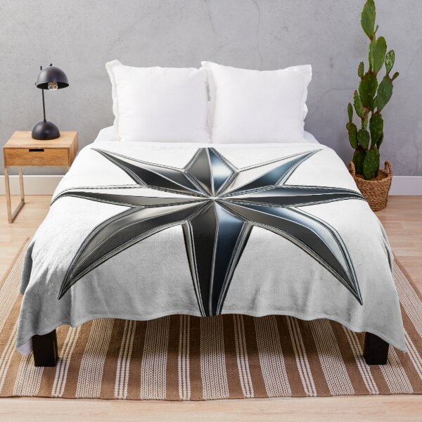 Item preview, Glossy chrome eight-point star on black background design designed and sold by ChernivtsiSkoda.