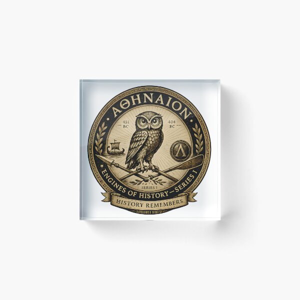 Item preview, Athenaion Owl. Engines of History Series I Emblem. The Peloponnesian War. The Painted Fence designed and sold by The Painted Fence.