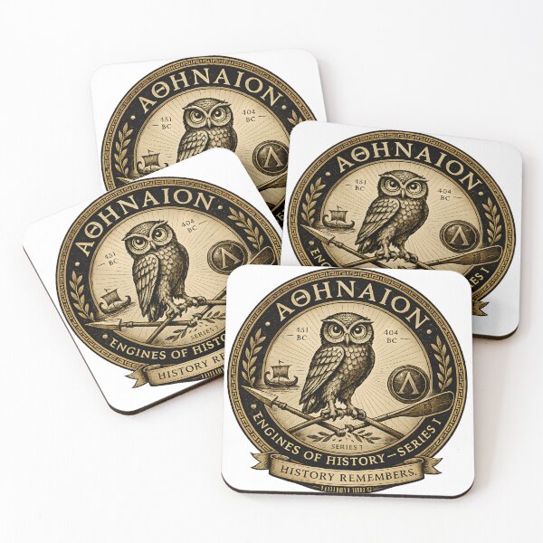 Item preview, Athenaion Owl. Engines of History Series I Emblem. The Peloponnesian War. The Painted Fence designed and sold by The Painted Fence.