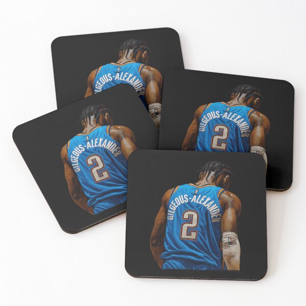 Item preview, Shai Gilgeous Alexander Ripped Jersey Basketball Poster Design designed and sold by RueBonnerd.