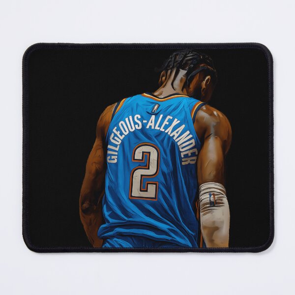 Item preview, Shai Gilgeous Alexander Ripped Jersey Basketball Poster Design designed and sold by RueBonnerd.