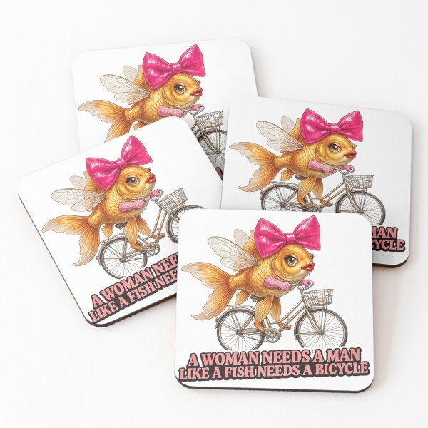 Item preview, A Woman Needs A Man Like A Fish Needs A Bicycle designed and sold by yunamaliskova.