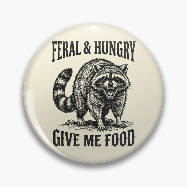 Item preview, Feral & Hungry Angry Raccoon Sarcastic Foodie Animal    designed and sold by Y-Vibes.