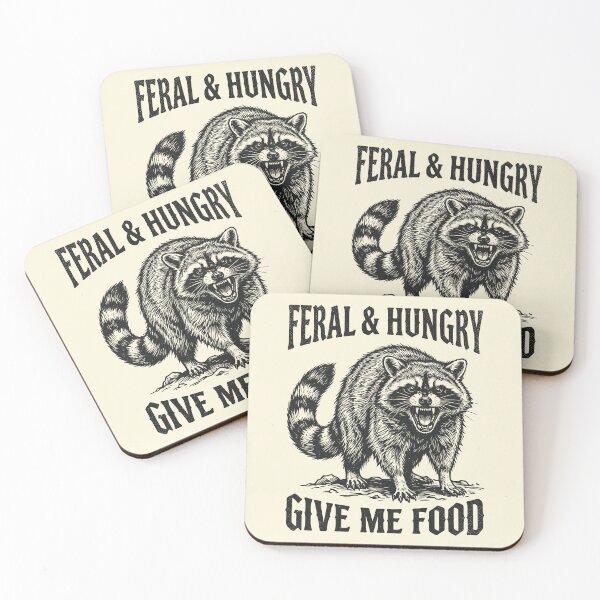 Item preview, Feral & Hungry Angry Raccoon Sarcastic Foodie Animal    designed and sold by Y-Vibes.
