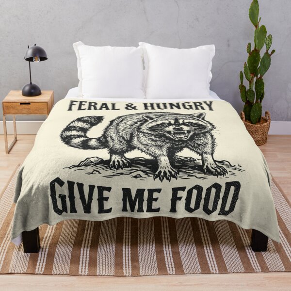Item preview, Feral & Hungry Angry Raccoon Sarcastic Foodie Animal    designed and sold by Y-Vibes.