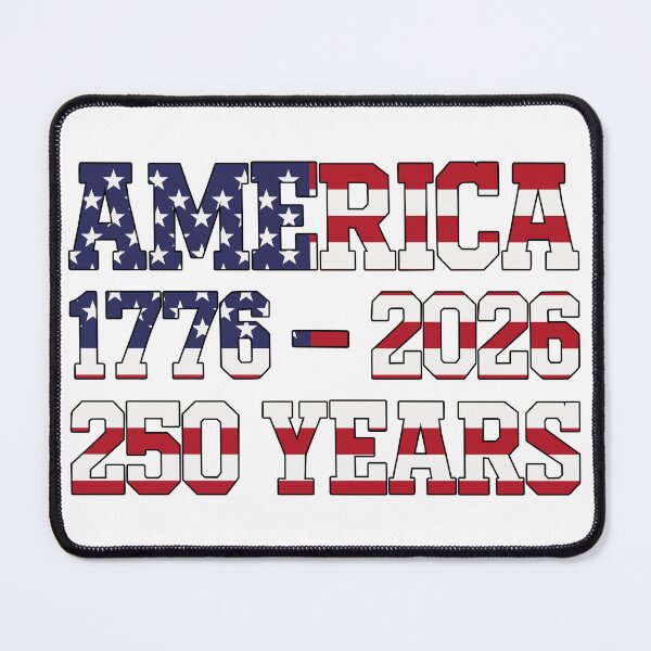 Item preview, America 250 Years US Flag Font 1776 - 2026 Patriotic Semiquincentennial designed and sold by Vision Crafted.