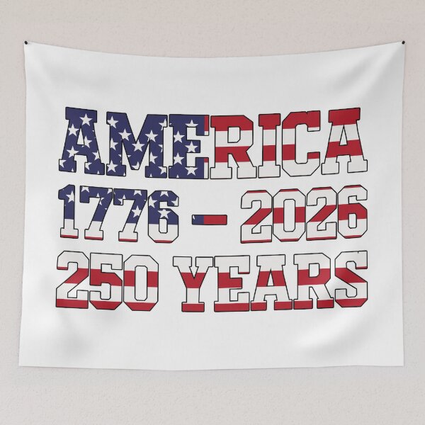Item preview, America 250 Years US Flag Font 1776 - 2026 Patriotic Semiquincentennial designed and sold by Vision Crafted.