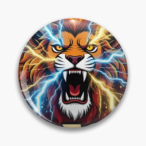Item preview, Fierce Leo Zodiac Lightning Lion designed and sold by Zodiac Celestial Art.