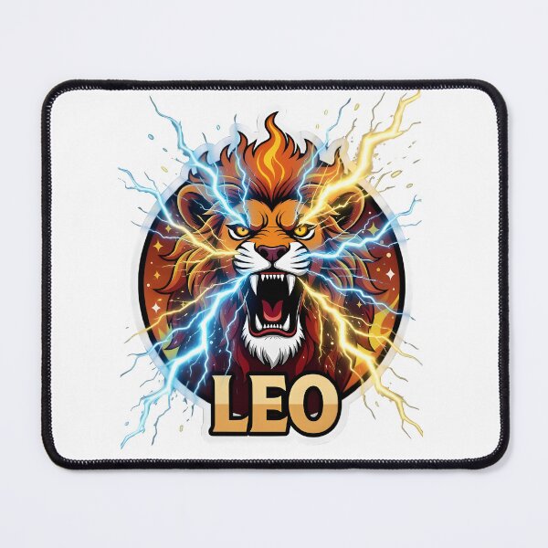 Item preview, Fierce Leo Zodiac Lightning Lion designed and sold by Zodiac Celestial Art.