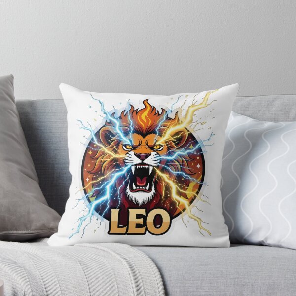 Item preview, Fierce Leo Zodiac Lightning Lion designed and sold by Zodiac Celestial Art.