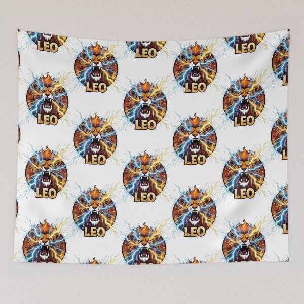 Item preview, Fierce Leo Zodiac Lightning Lion designed and sold by Zodiac Celestial Art.