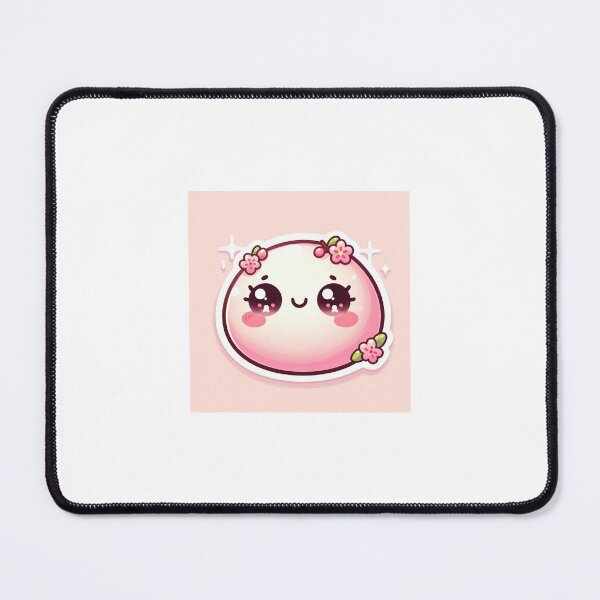 Item preview, Kawaii Mochi Sticker | Cute Chibi Mochi with Cherry Blossom Accents designed and sold by PastelPawsArt.