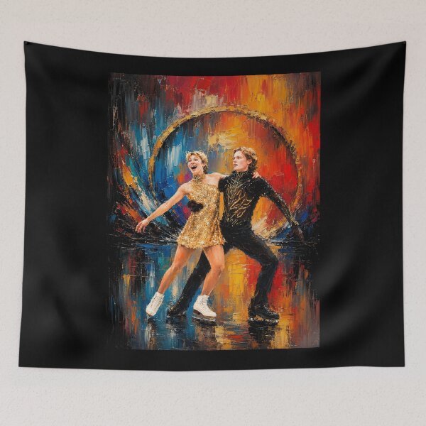 Item preview, Figure Skating Pair Golden Performance Painting Alysa Liu & Ilia Malinin  designed and sold by origin-arthouse.