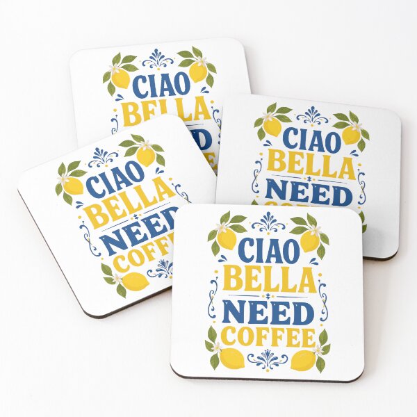 Item preview, Ciao Bella Need Coffee Italy Amalfi Coast Lemon Aesthetic designed and sold by JackCurtis1991.