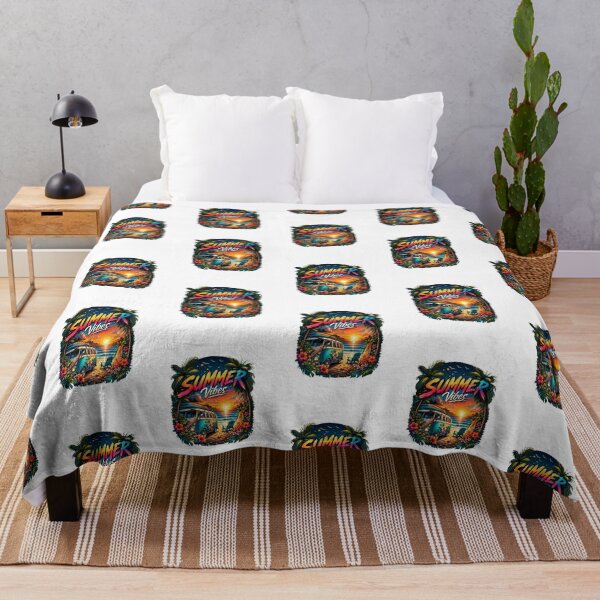 Item preview, Summer Vibes Tropical Beach Van Retro Sunset designed and sold by AchraffPrint.