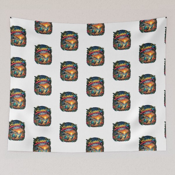 Item preview, Summer Vibes Tropical Beach Van Retro Sunset designed and sold by AchraffPrint.